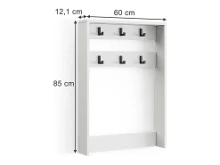 Cabide De Pé|Vicco Cabide de parede 60x12.1x85 eliza Branco