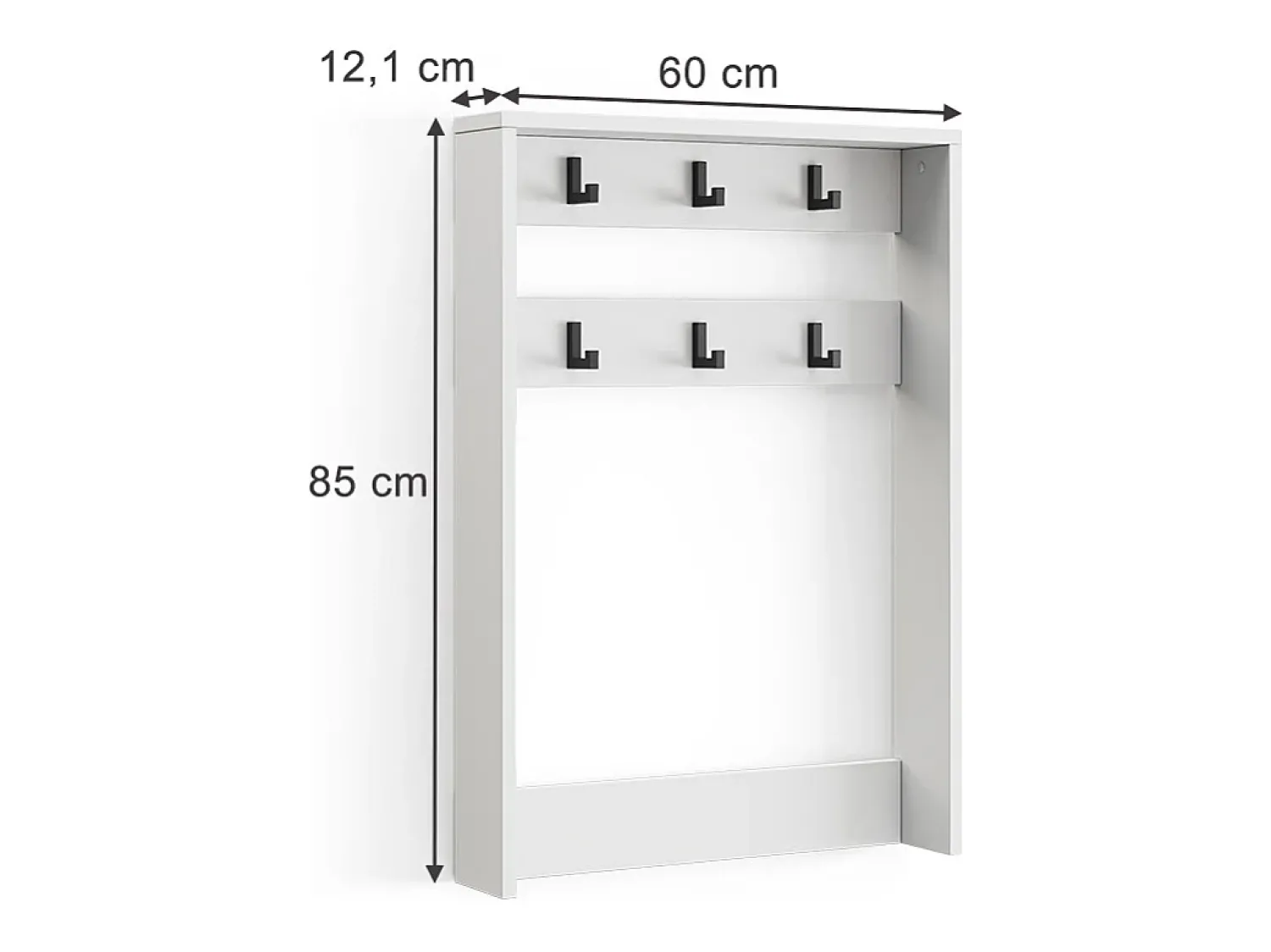 Cabide De Pé|Vicco Cabide de parede 60x12.1x85 eliza Branco