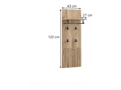 Cabide De Pé|Vicco Cabide de parede carvalho viking 43x27x120 eliza Natural escuro