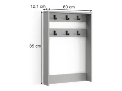 Vicco Cabide de parede cinza 60x12.1x85 eliza^ Cabide De Pé