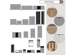 Vicco Cabide de parede cinza 60x12.1x85 eliza^ Cabide De Pé