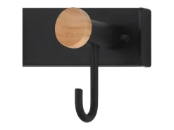 Cabide De Pé|Casa Vital Cabide de parede com 3 ganchos - metal - - VEDIA Preto