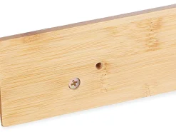 Clearance Helloshop26 Cabide de parede em bambu com 4 ganchos 13_0002204 Castanho