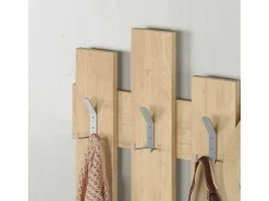 Outlet Dmora Cabide Dpons, Cabide, Cabide multiusos, Cabide de parede, 64x4 h79 cm, Carvalho Castanho