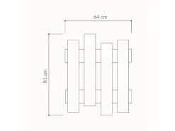 Outlet Dmora Cabide Dpons, Cabide, Cabide multiusos, Cabide de parede, 64x4 h79 cm, Carvalho Castanho