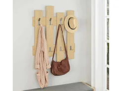 Outlet Dmora Cabide Dpons, Cabide, Cabide multiusos, Cabide de parede, 64x4 h79 cm, Carvalho Castanho