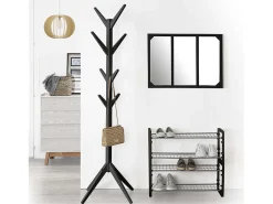 Cabide De Pé*Five Cabide multiambiente com 8 cabides, , 173 cm Preto