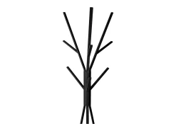New 5five Cabideiro auxiliar de metal com 9 cabides, 180 cm Preto