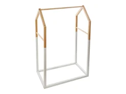 Cabide De Pé*Atmosphera for Kids Cabideiro Infantil Casa 3 Barras -Carvalho 60 cm Branco