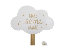 Cabide De Pé|Atmosphera for Kids Cabideiro infantil em forma de nuvem, 35 cm, melamina, e design em carvalho Branco