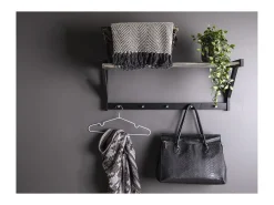 Cabide De Pé| Cabides de Parede Padova, , 78x32x34 cm, Kendra Home Preto