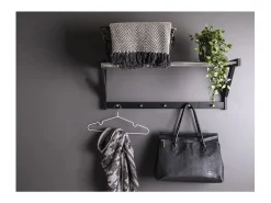Cabide De Pé| Cabides de Parede Padova, , 78x32x34 cm, Kendra Home Preto