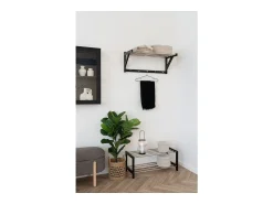 Cabide De Pé| Cabides de Parede Padova, , 78x32x34 cm, Kendra Home Preto
