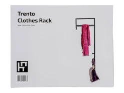 Best Cabides de Parede Trento, , 30x3x82 cm, Kendra Home Preto