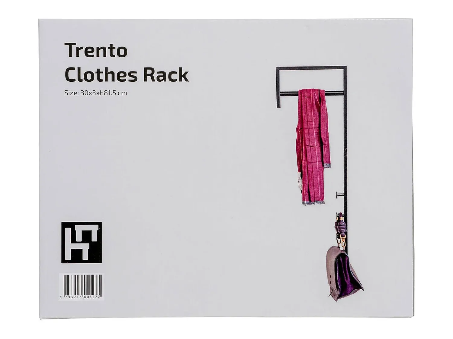 Best Cabides de Parede Trento, , 30x3x82 cm, Kendra Home Preto