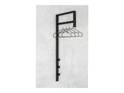 Best Cabides de Parede Trento, , 30x3x82 cm, Kendra Home Preto