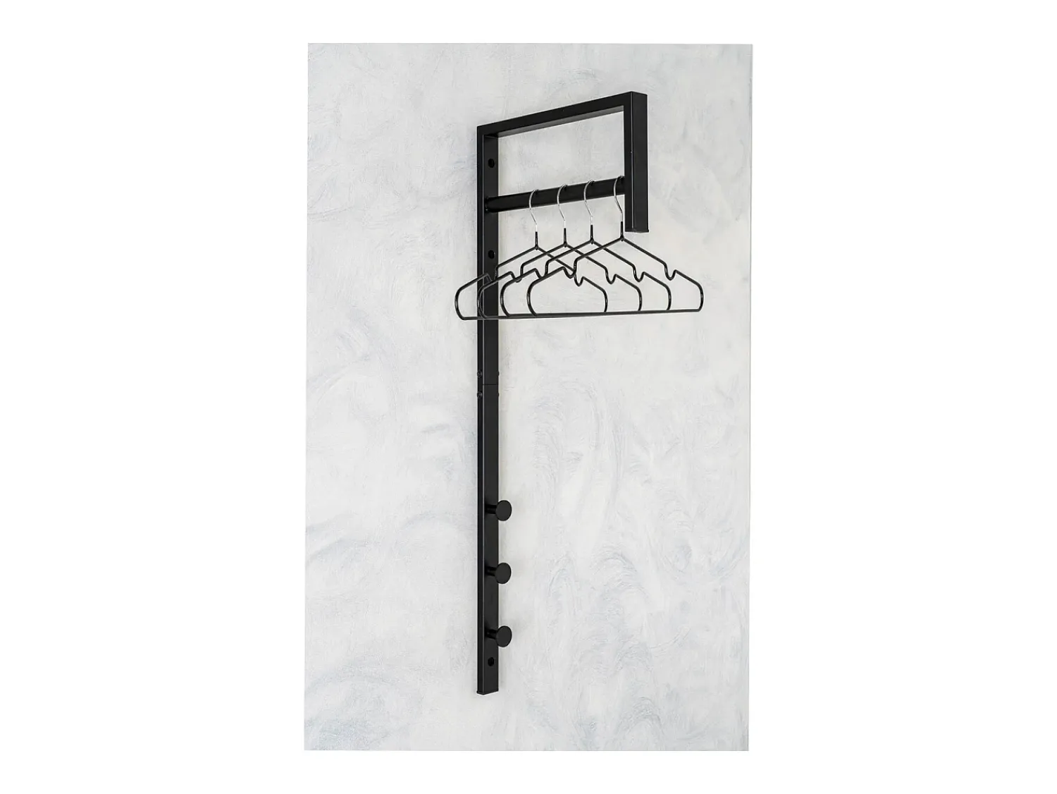 Best Cabides de Parede Trento, , 30x3x82 cm, Kendra Home Preto