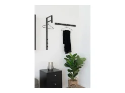 Best Cabides de Parede Trento, , 30x3x82 cm, Kendra Home Preto