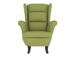 Poltrona* Cadeira baloiço c/ pernas de metal e banco veludo -claro PT997564 Verde