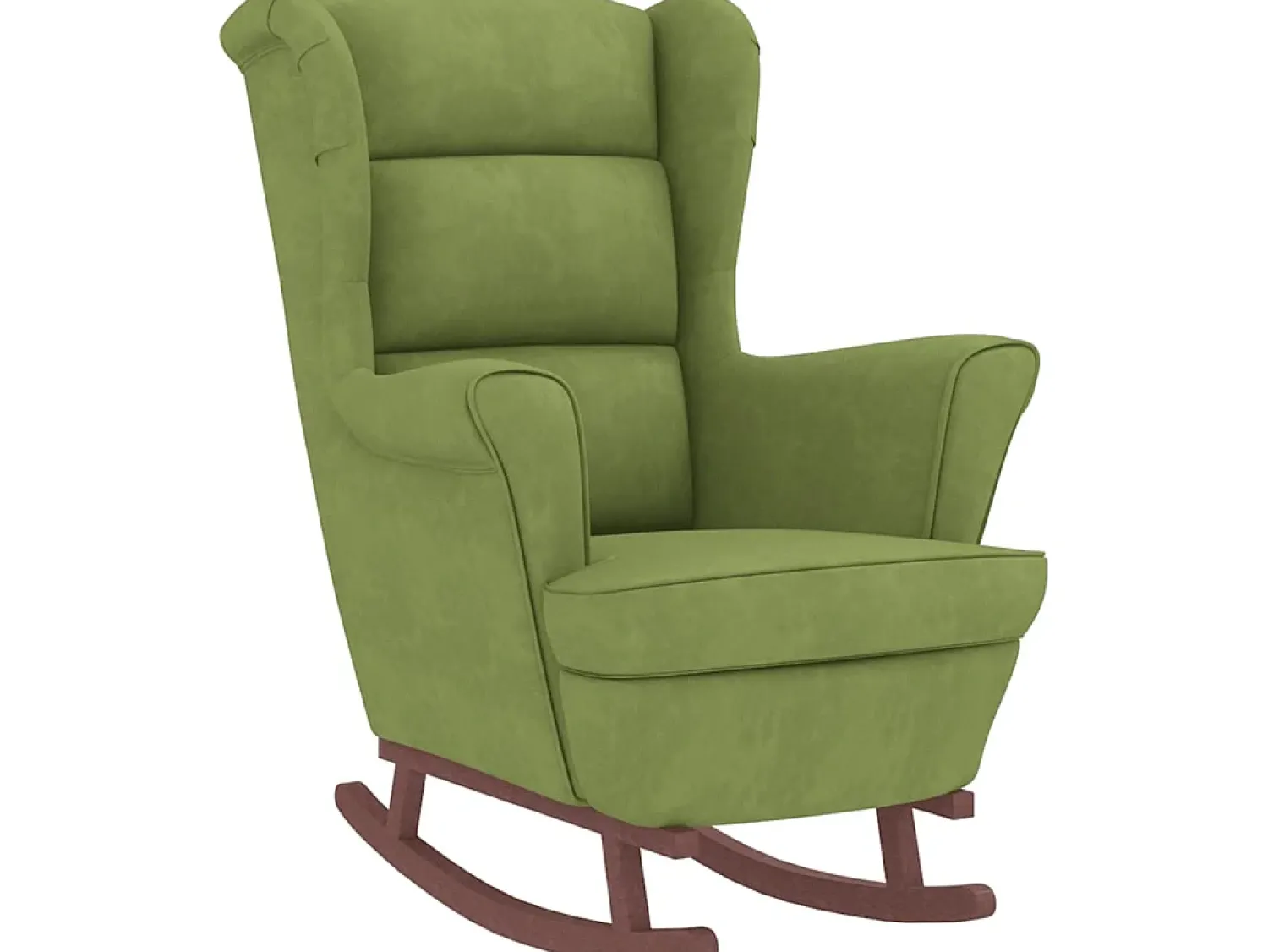 Poltrona* Cadeira baloiço c/ pernas de metal e banco veludo -claro PT997564 Verde