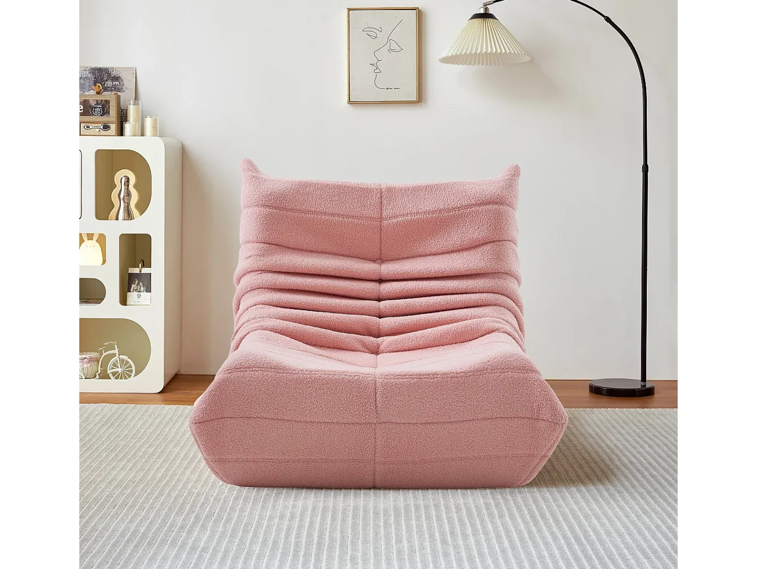 Cadeira Bean Bag - Espuma de alta densidade - Sofá Bean Bag - Cadeira de sala - Veludo -^ Poltrona