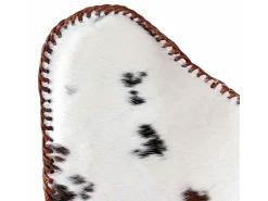Poltrona| Cadeira Borboleta | Seta Chair pele de vaca genuína e branco SHL886183 Castanho
