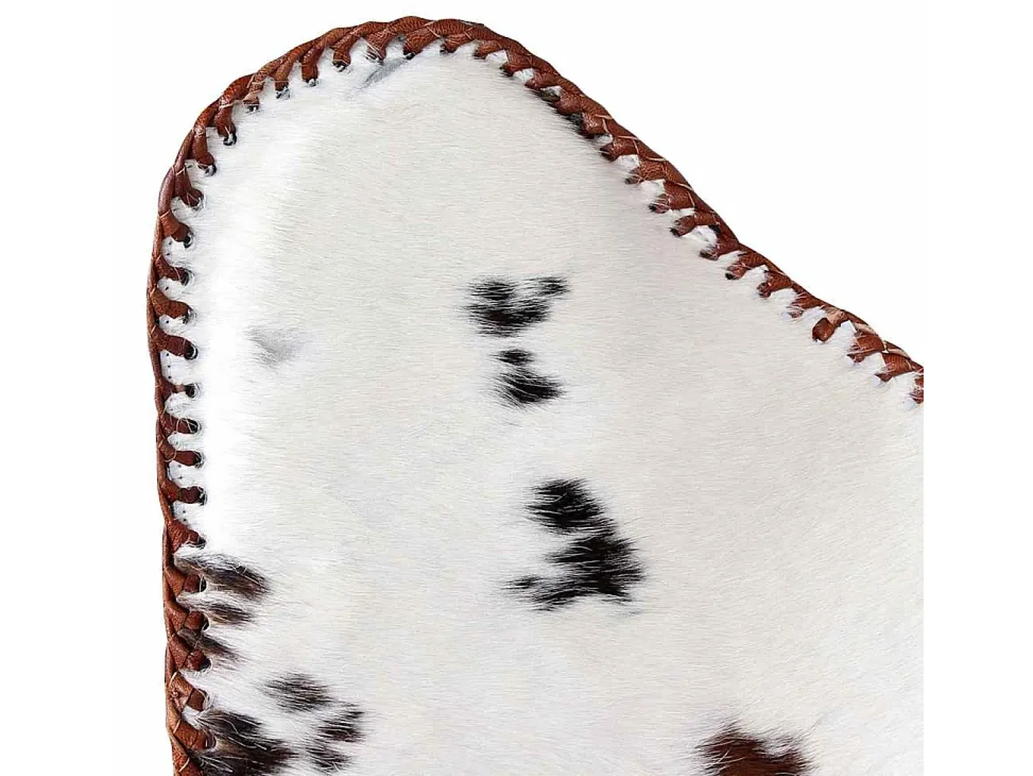 Poltrona| Cadeira Borboleta | Seta Chair pele de vaca genuína e branco SHL886183 Castanho