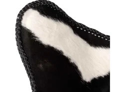 Poltrona* Cadeira Borboleta | Seta Chair pele de vaca genuína e branco SHL576452 Preto