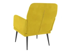 Poltrona|vidaxl Cadeira c/ apoio de braços 62x79x79 cm veludo Amarelo