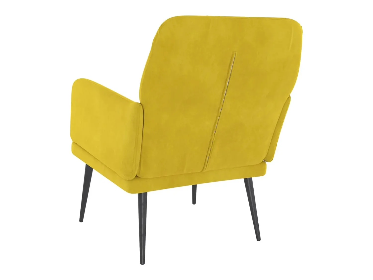 Poltrona|vidaxl Cadeira c/ apoio de braços 62x79x79 cm veludo Amarelo