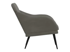 Poltrona|vidaxl Cadeira c/ apoio de braços 63x76x80 cm veludo -escuro Cinzento