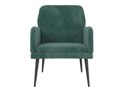 Poltrona| Cadeira c/ apoio de braços 62x79x79 cm veludo -escuro PT426945 Verde