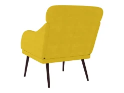 Poltrona*vidaxl Cadeira c/ apoio de braços 63x76x80 cm veludo Amarelo