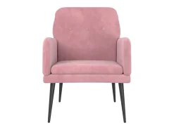 Best Cadeira c/ apoio de braços 62x79x79 cm veludo PT236328 Rosa