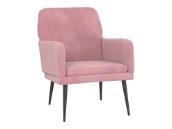 Best Cadeira c/ apoio de braços 62x79x79 cm veludo PT236328 Rosa