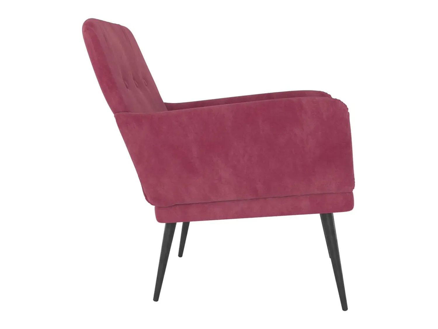 Cadeira c/ apoio de braços 62x79x79 cm veludo tinto PT593150^ Poltrona