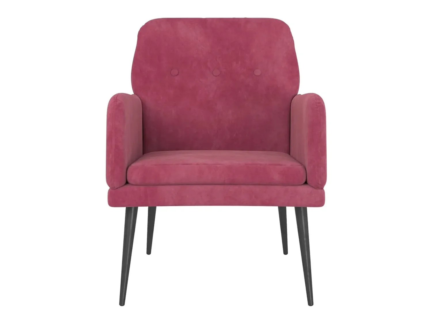 Cadeira c/ apoio de braços 62x79x79 cm veludo tinto PT593150^ Poltrona