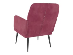 Cadeira c/ apoio de braços 62x79x79 cm veludo tinto PT593150^ Poltrona
