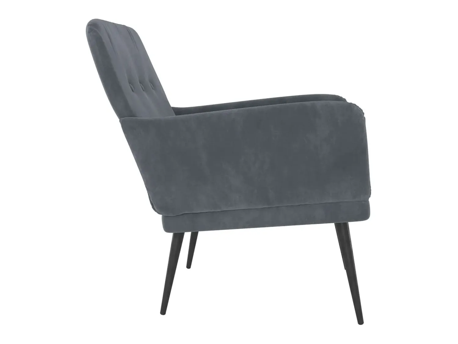 Clearance vidaxl Cadeira c/ apoio de braços 62x79x79 cm veludo -escuro Cinzento
