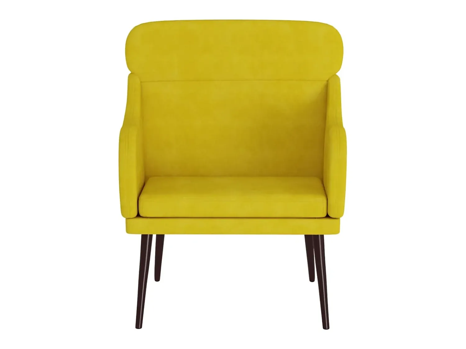 Poltrona| Cadeira c/ apoio de braços 63x76x80 cm veludo PT260164 Amarelo