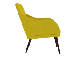Poltrona| Cadeira c/ apoio de braços 63x76x80 cm veludo PT260164 Amarelo
