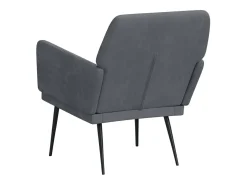 Poltrona|vidaxl Cadeira c/ apoio de braços 62x79x79 cm veludo -escuro Cinzento