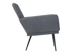 Poltrona|vidaxl Cadeira c/ apoio de braços 62x79x79 cm veludo -escuro Cinzento