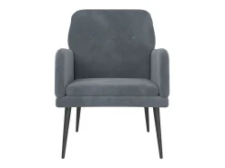 Cadeira c/ apoio de braços 62x79x79 cm veludo -escuro PT221327^ Poltrona