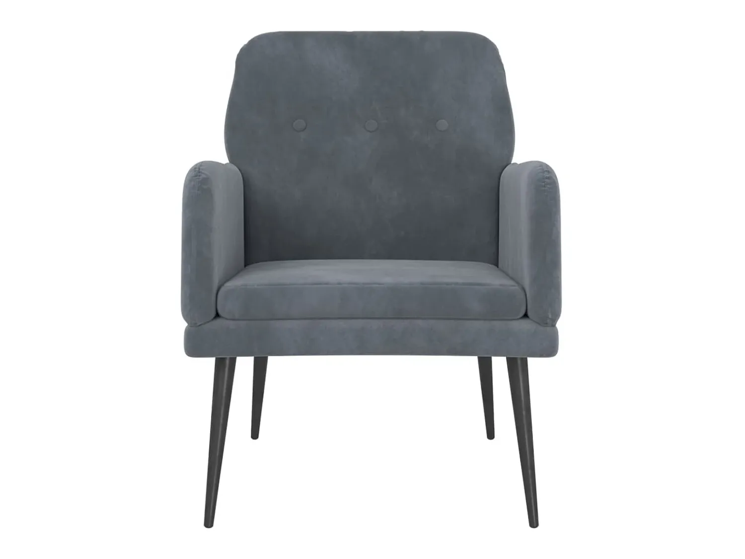 Cadeira c/ apoio de braços 62x79x79 cm veludo -escuro PT221327^ Poltrona