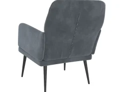 Cadeira c/ apoio de braços 62x79x79 cm veludo -escuro PT221327^ Poltrona