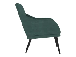 Poltrona* Cadeira c/ apoio de braços 63x76x80 cm veludo -escuro PT964140 Verde