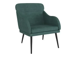 New vidaxl Cadeira c/ apoio de braços 63x76x80 cm veludo -escuro Verde
