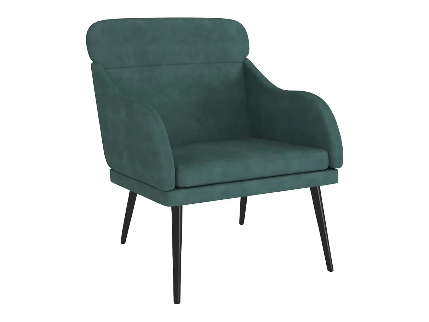 New vidaxl Cadeira c/ apoio de braços 63x76x80 cm veludo -escuro Verde