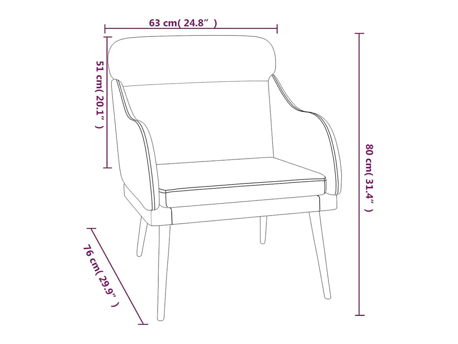 New vidaxl Cadeira c/ apoio de braços 63x76x80 cm veludo -escuro Verde